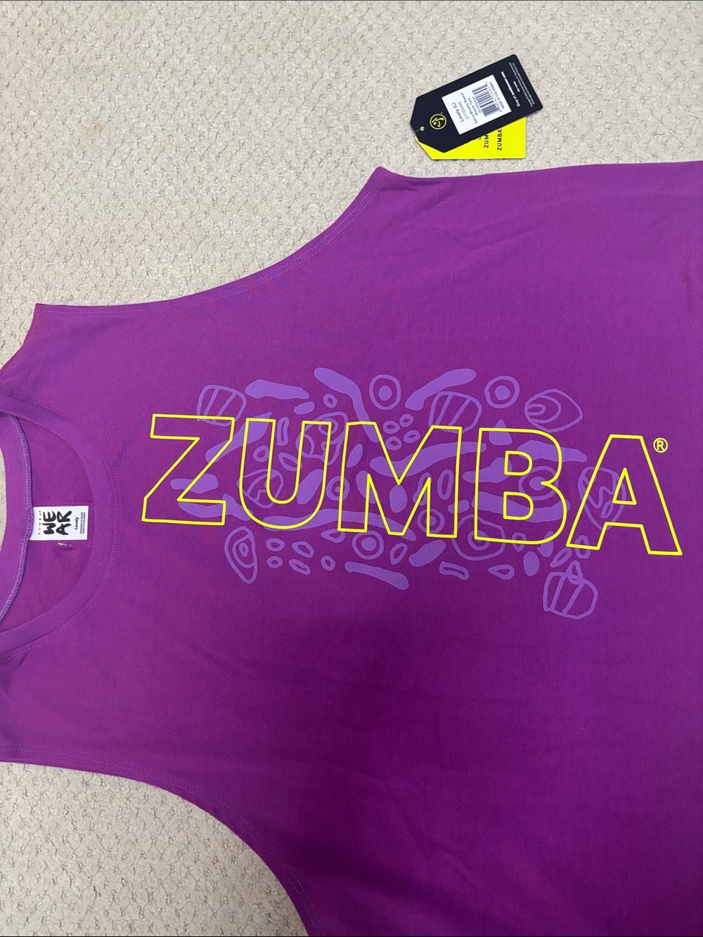 Zumba Fitness Tank NWT - Dance Breathe Repeat - Size L - Color: Wildflower - Picture 2 of 7